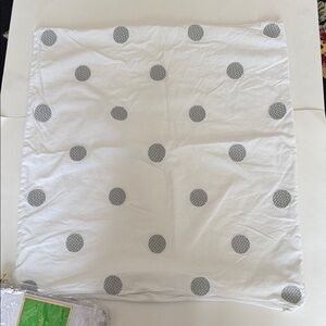 Kate Spade Gray Polka Dot Euro Sham Pillow Cover